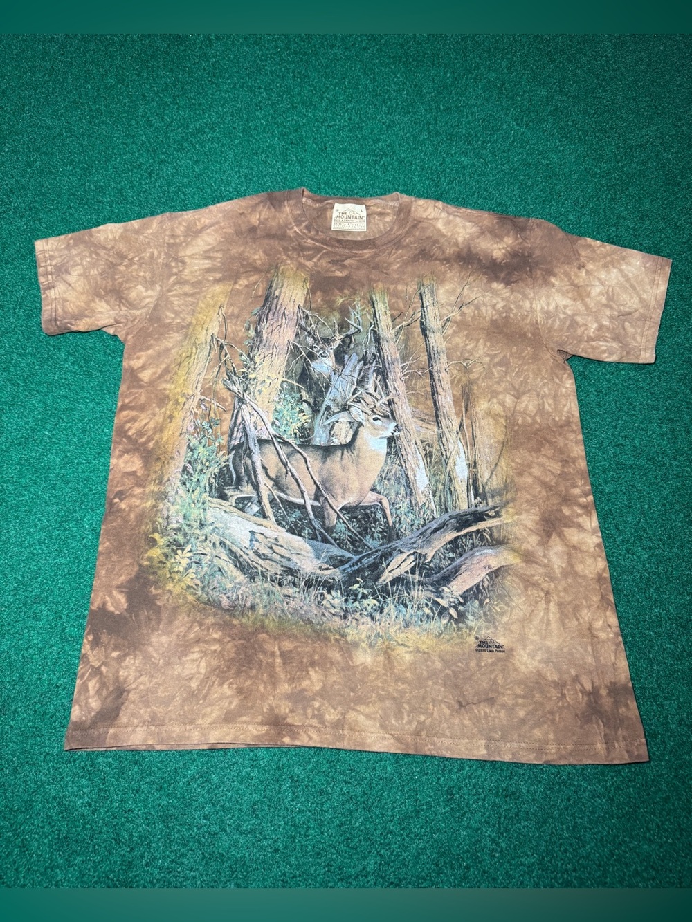 The Mountain Vintage T Shirt Deer White Tail Buck Tie Dye Large Oversized Retro